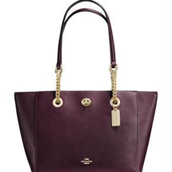 Coach Handbags - BUNDLED! Coach Pebble Leather Turnlock Tote 27